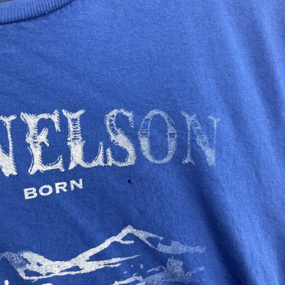Willie Nelson Last Man Standing Size M Blue Shirt Country Legend Texas Born Read - Picture 7 of 16
